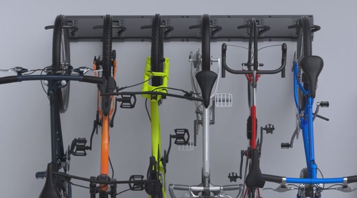 Rackmaster stainless steel wall mount rubber coated racks takes 6 bikes free delivery