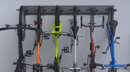 Rackmaster stainless steel wall mount rubber coated racks takes 6 bikes free delivery